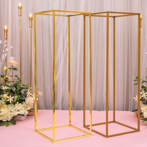4pcs/set Rectangular Wedding Centerpieces Flower Stand for Ceremony ...