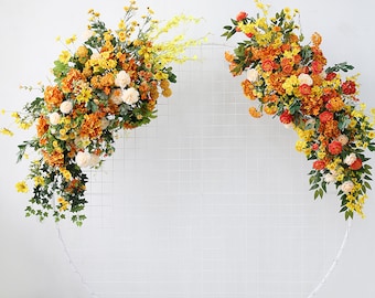 Fall Season Floral Arch Swag Wedding Archway Backdrop Flower Garland Arrangements Floral Corner Decoration Ceremony Swag Event Party Decor