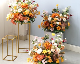 Half Moon Large Flower Centrepiece,  Floral Centrepiece, Autumn Fall Wedding centrepiece,flower ball, table flower ,Wedding Arrangement