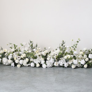 White Flower Arch ,Wedding Arches for Ceremony Flower Backdrop Floral Swag Garden Party Wedding Aisle Decorations Floral Arrangements