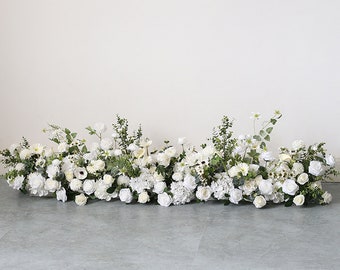 White Flower Arch ,Wedding Arches for Ceremony Flower Backdrop Floral Swag Garden Party Wedding Aisle Decorations Floral Arrangements