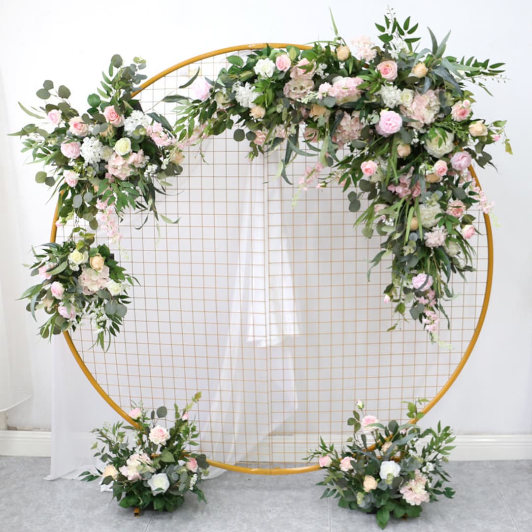 Round Arch Flower Backdrop for Photography Wedding Archway Greenery