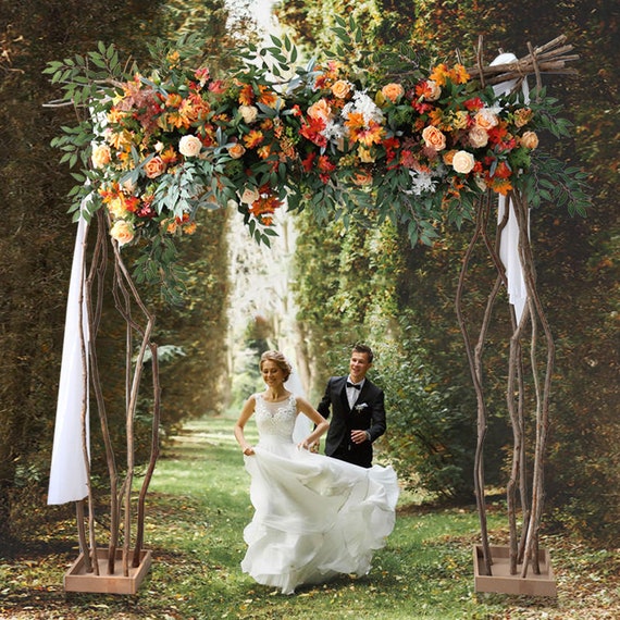 Arco de la boda Flores Floral Swag Telón de fondo Centro de mesa