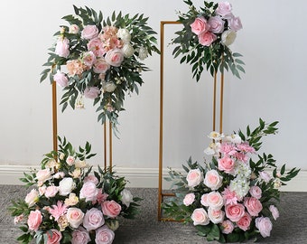 Floral Arch Dekor Hochzeit Tisch Herzstück Blume Kugel Blume Arrangement Blume Bogen Swag für Party Event Dekor Hochzeit Empfang Dekor