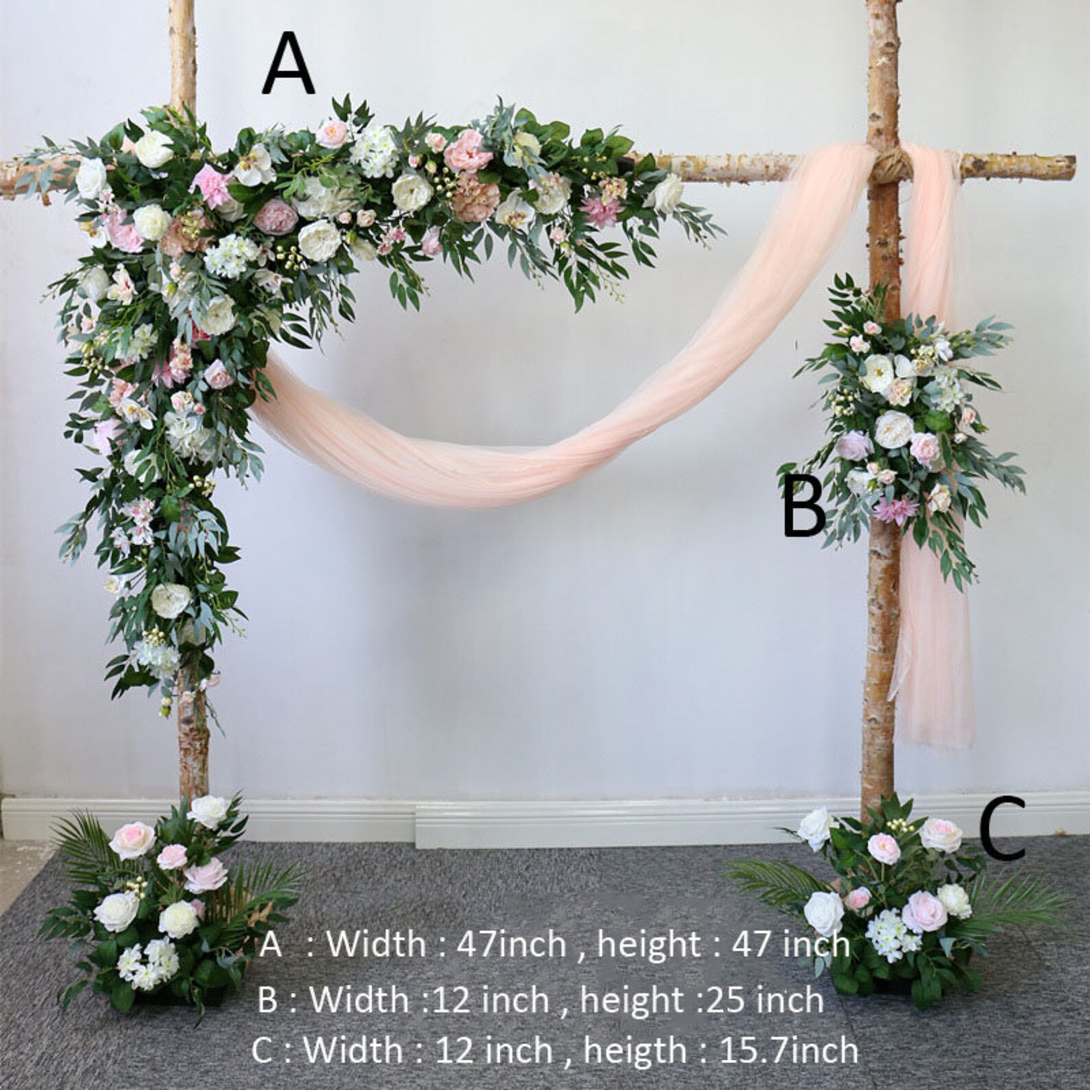 Wedding Corner Swag Backdrop Flower Table Runner Decor Corner Etsy