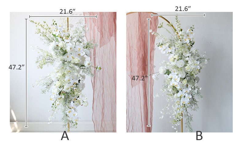 Fiita 2 stuks boogbloemen, kunstbloemen voor decoratie Fiita 2 stuks boogbloemen, kunstbloemen voor decoratie