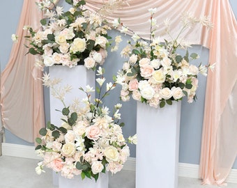 Champagne Flowers Wedding Table Decoration Wedding Centerpiece Bridal Shower Artificial Flower Ball Rustic Party Decor Floral Arrangement