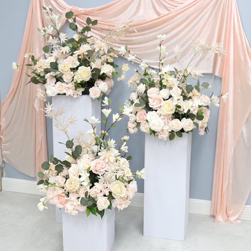 Champagne Flowers Wedding Table Decoration Wedding Centerpiece Bridal Shower Artificial Flower Ball Rustic Party Decor Floral