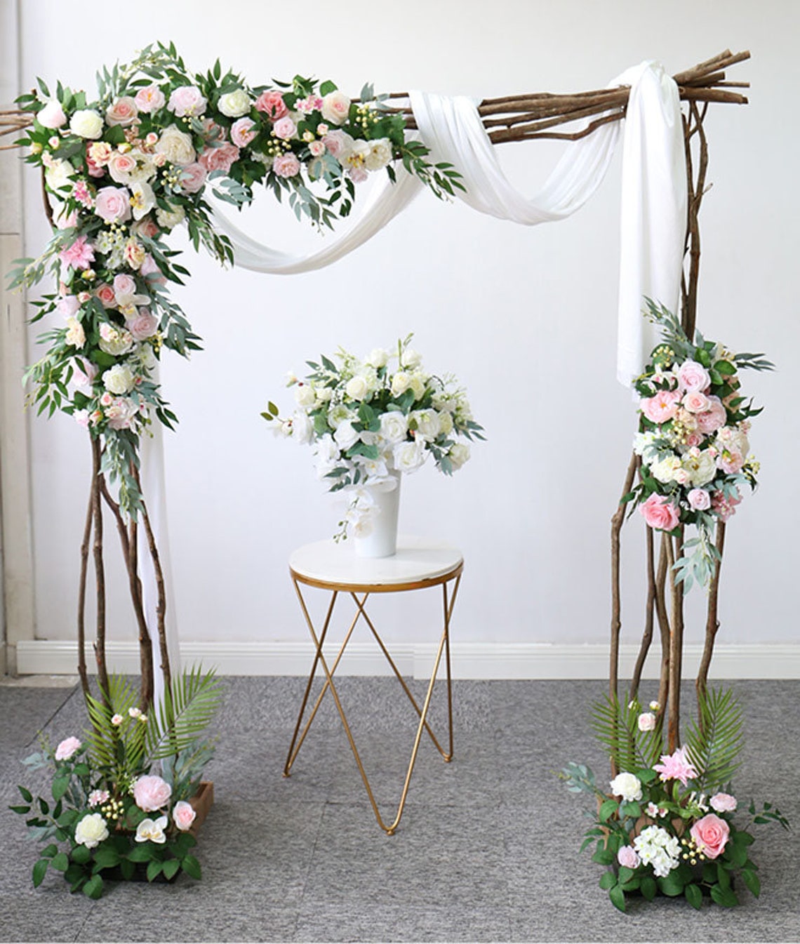 Wedding Corner Swag Backdrop Flower Table Runner Decor Corner Etsy