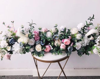 Artificial Flower Row: Wedding Backdrop, Table Centerpiece