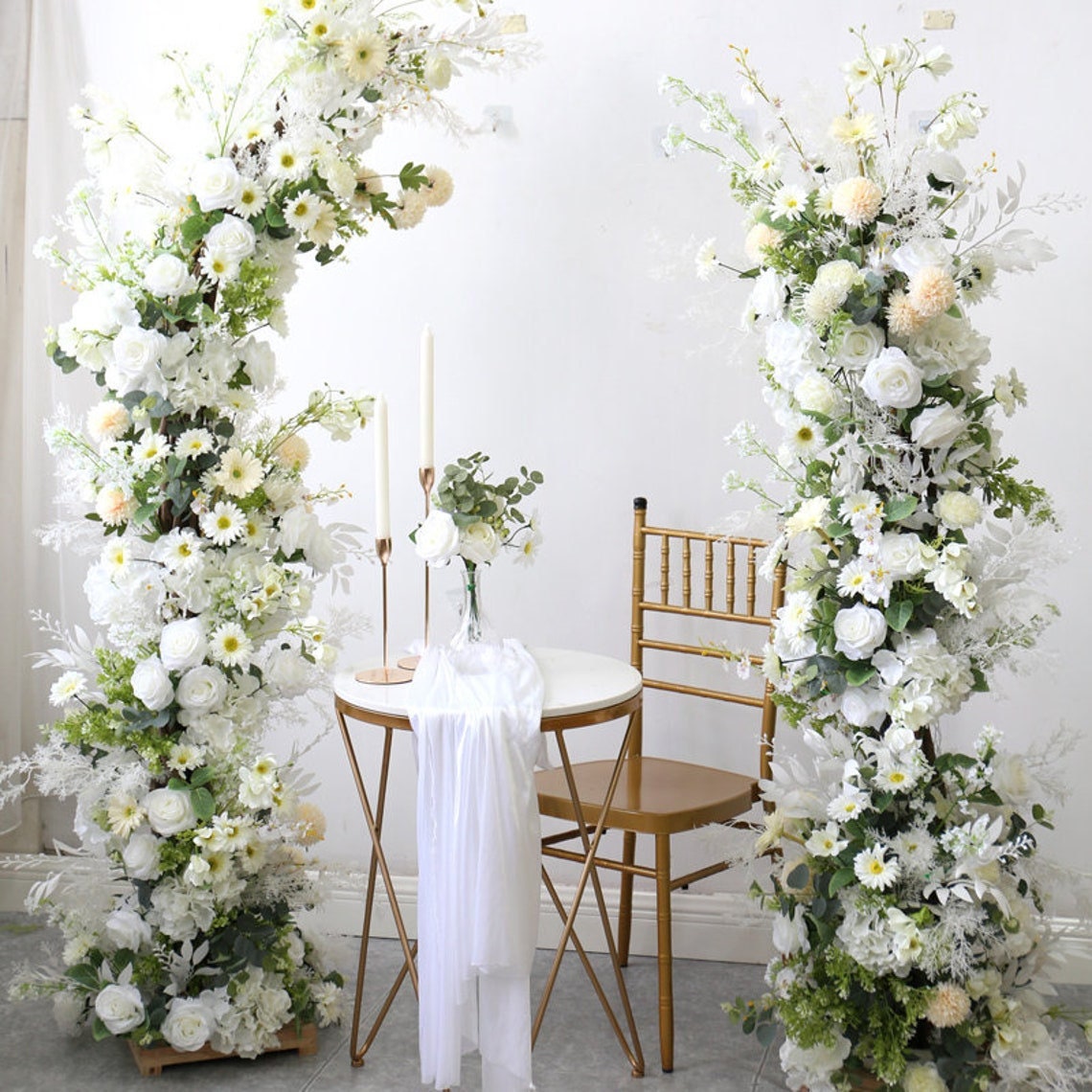 Wedding Archway Flower, Rustic Wedding Corner Swag, Outdoor Wedding ...