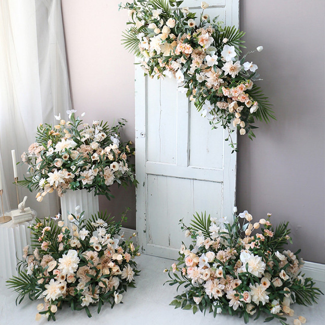 Champagne Wedding Archway Flower Wedding Arch Outdoor Wedding Backdrop