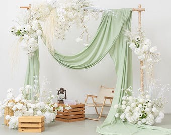White Wedding Arch Flowers for Backdrop Decoration Ceremony Arch Decorations Arch Flowers Artificial Flowers for Wedding Arch