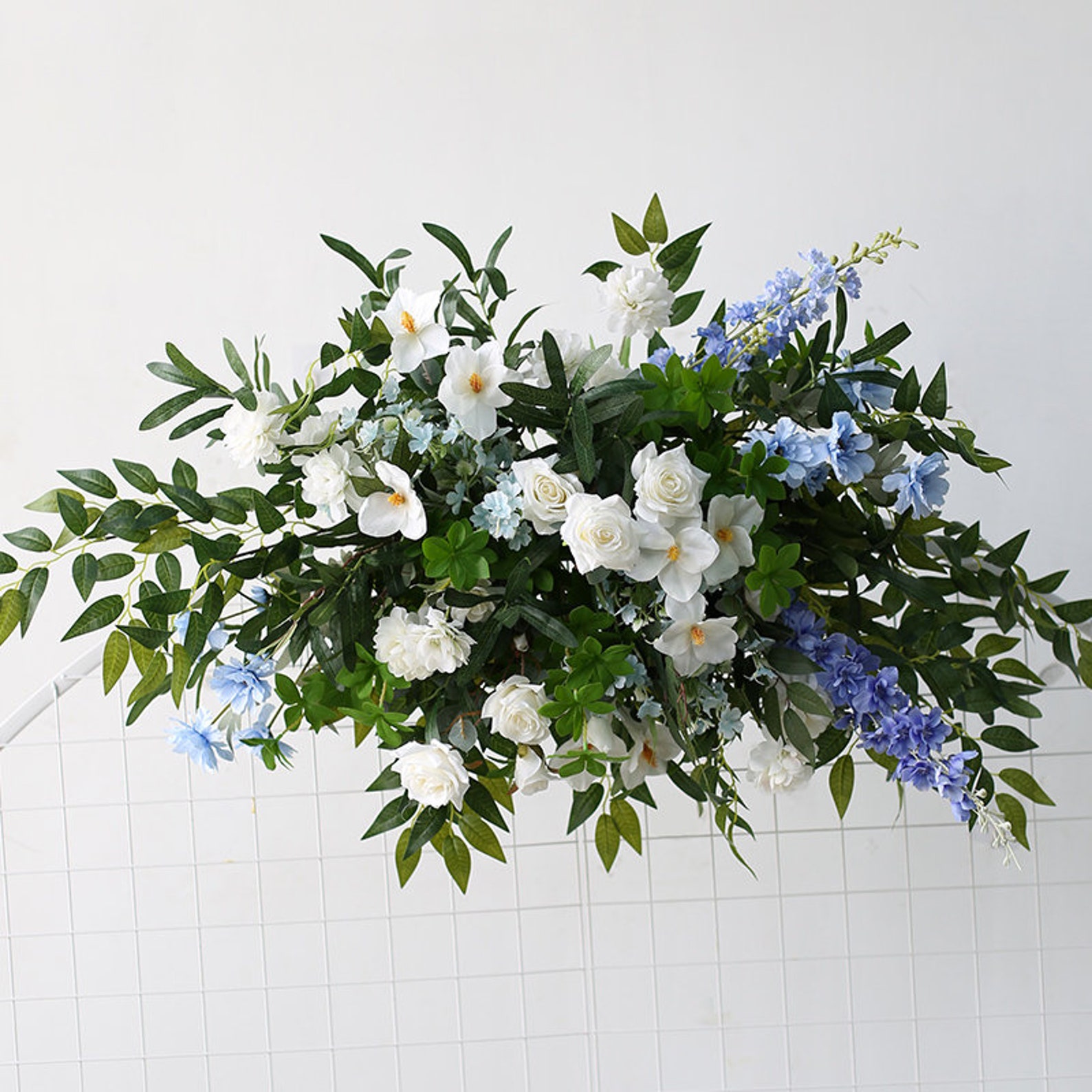 Blue Wedding Archway Flower wedding Corner Swag Wedding Etsy