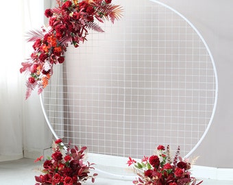 Fleurs en arc de cercle de mariage en soie, décoration d'angle, centre de table
