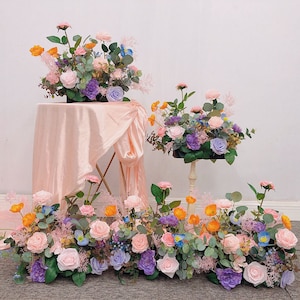 Silk Flower Wedding Flowers Top Table Decoration Wedding Centerpiece Custom Artificial Flower Ball Table Centerpiece For Wedding Arrangement