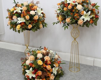 Half Moon Large Flower Centrepiece,  Floral Centrepiece, Autumn Fall Wedding centrepiece,flower ball, table flower ,Wedding Arrangement