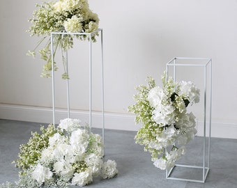 Babysbreath Floral Arrangement Centerpiece for Table Flowers Wedding Backdrop Bridal Shower Artificial Flower Tie Back Party Decor