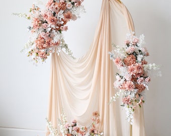 Flower Arch , Wedding Arch Flowers and Arrangements Corner Swag Wedding Backdrop Wedding Arches for Ceremony