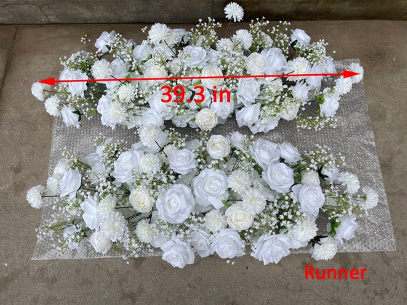 Zythrem Artificial Rose Flower Centerpieces - 2PCS Wedding Table Decor, Arch Swags, Party Backdrop