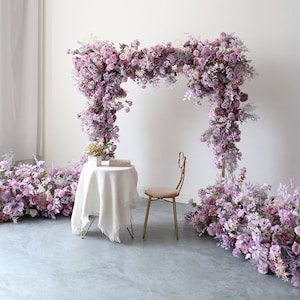 Purple Arch Flower Wedding Backdrop Decor Rose Flower Archway for Bridal Shower Event Flower Arch Arrangement for Valentines Day Anniversary