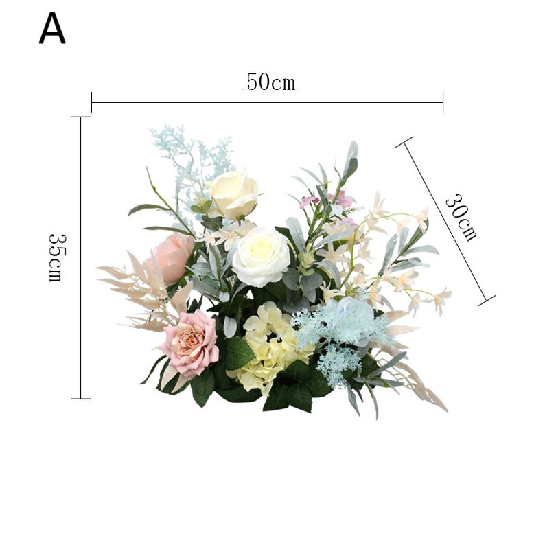 Wedding Corner Swag Backdrop Flower Table Runner Outdoor Wedding Shower Decorations Floral Arch Floral Arrangement Stage Backdrop Decor