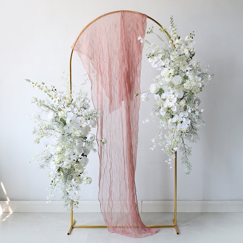 White Floral Arch Swag Wedding Archway Backdrop Flower Garland Etsy