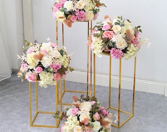 Silk Flower Wedding Flowers Top Table Decoration Wedding Centerpiece Artificial Flower Ball Outdoor Wedding Decorations Wedding Arrangement