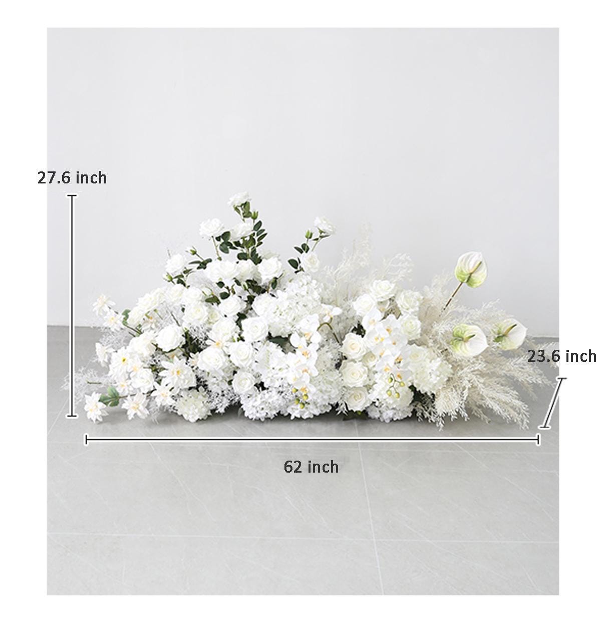 Decorazioni floreali giganti, 3 pezzi/set 55-71 pollici di fiori grandi decorazioni per matrimoni con 3 fiori e supporto, sfondo per banchetti per feste di nozze, oggetti di scena fotografici, displa