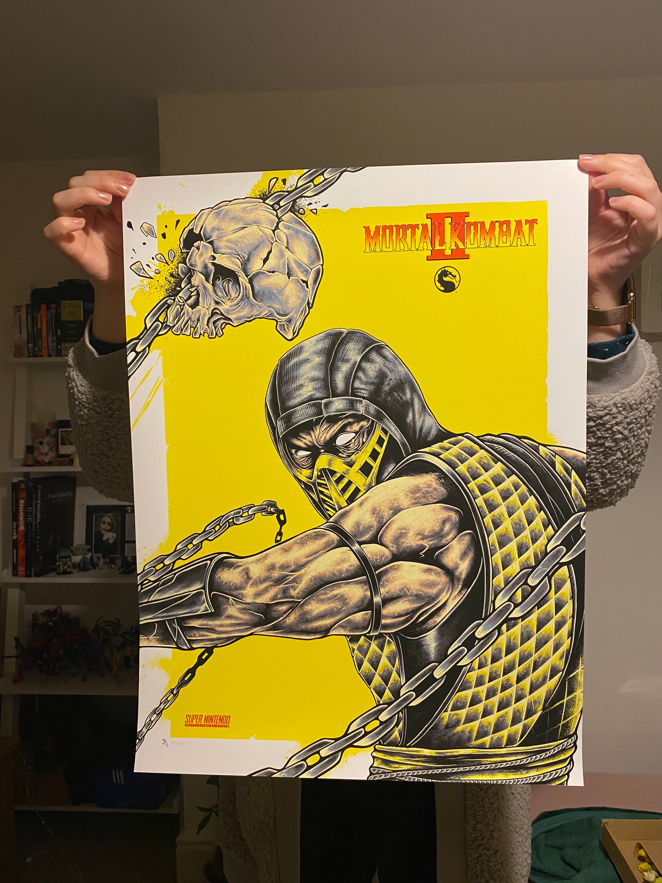 Mortal Kombat II Print Ad Game Poster Art PROMO Original SNES Sega Genesis  Gear
