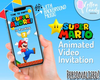 Super Mario Bros Invitation Etsy Super Mario Bros Invitation Etsy