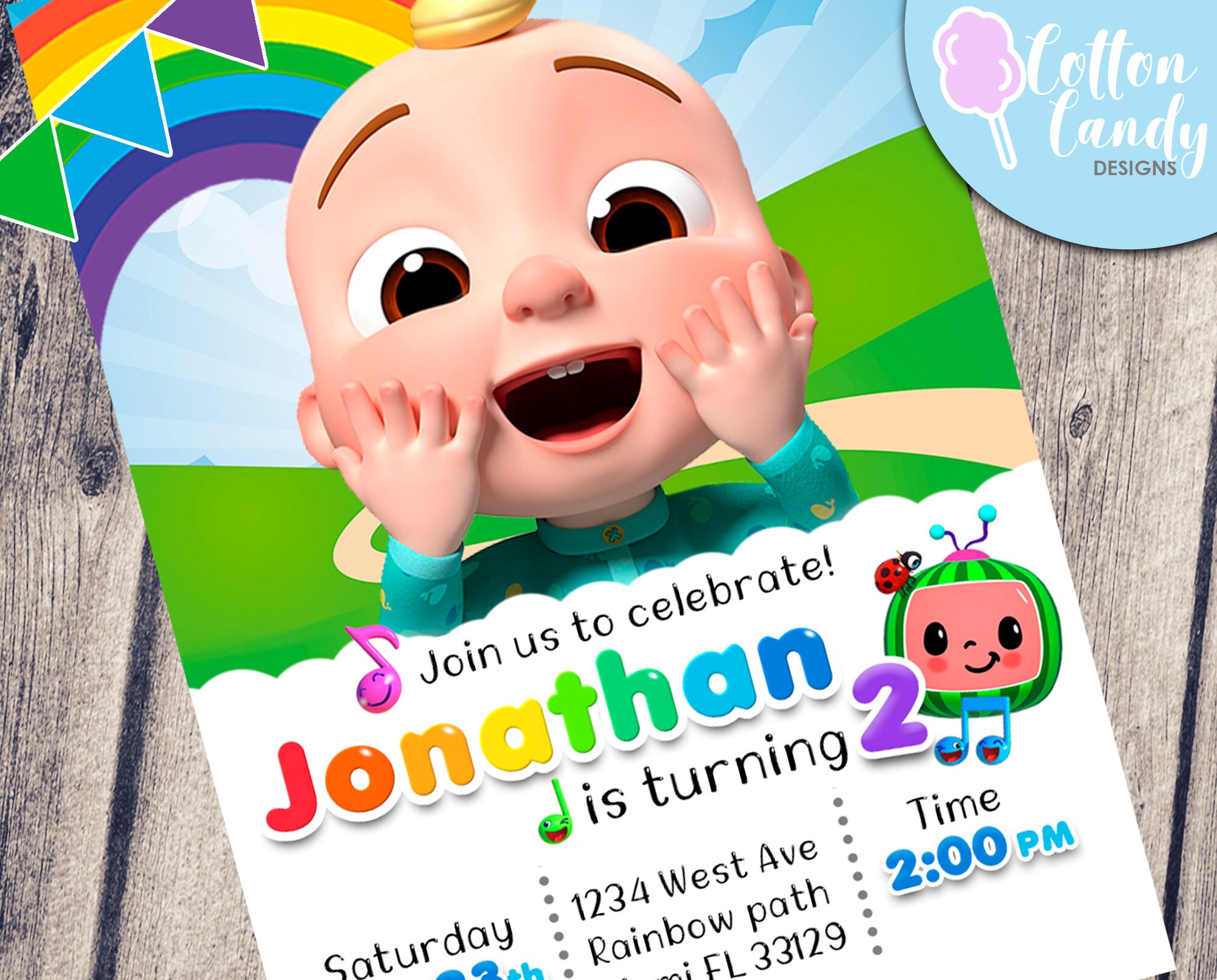 Invitación fiesta de cumpleaños Etsy