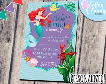 Little Mermaid Birthday Invitation: Under the Sea Party (Printable)