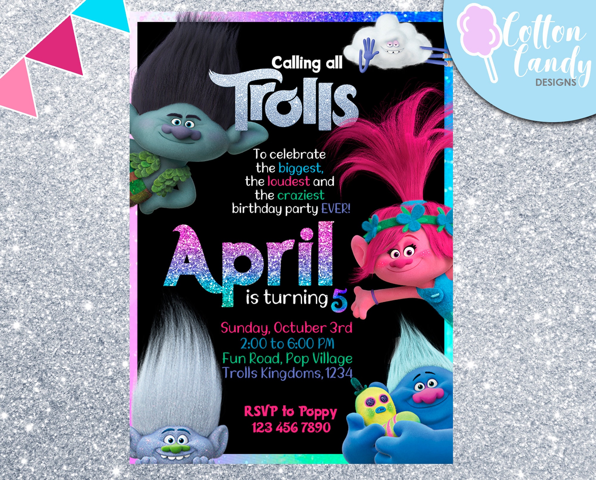 Trends International Trolls: Band Together Poster Collage Set (12