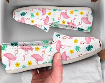 Flamingo Womens Shoes | Flamingo Shoes | Cute Shoes | Canvas Women Shoes | Girls Slip Ons | Casual Shoes | Flamingo Gifts | Flamingo Print