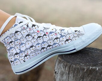 penguin print shoes