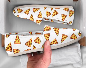 Pizza Casual Shoes | Pizza Shoes | Cute Shoes | Women Canvas Shoes | Womens Slip Ons | Casual Shoes | Pizza Gifts | Pizza Lover Gifts