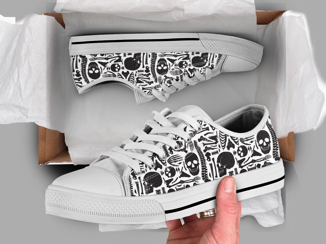 Human Bones Shoes Skeleton Sneakers Bones Shoes Casual Etsy