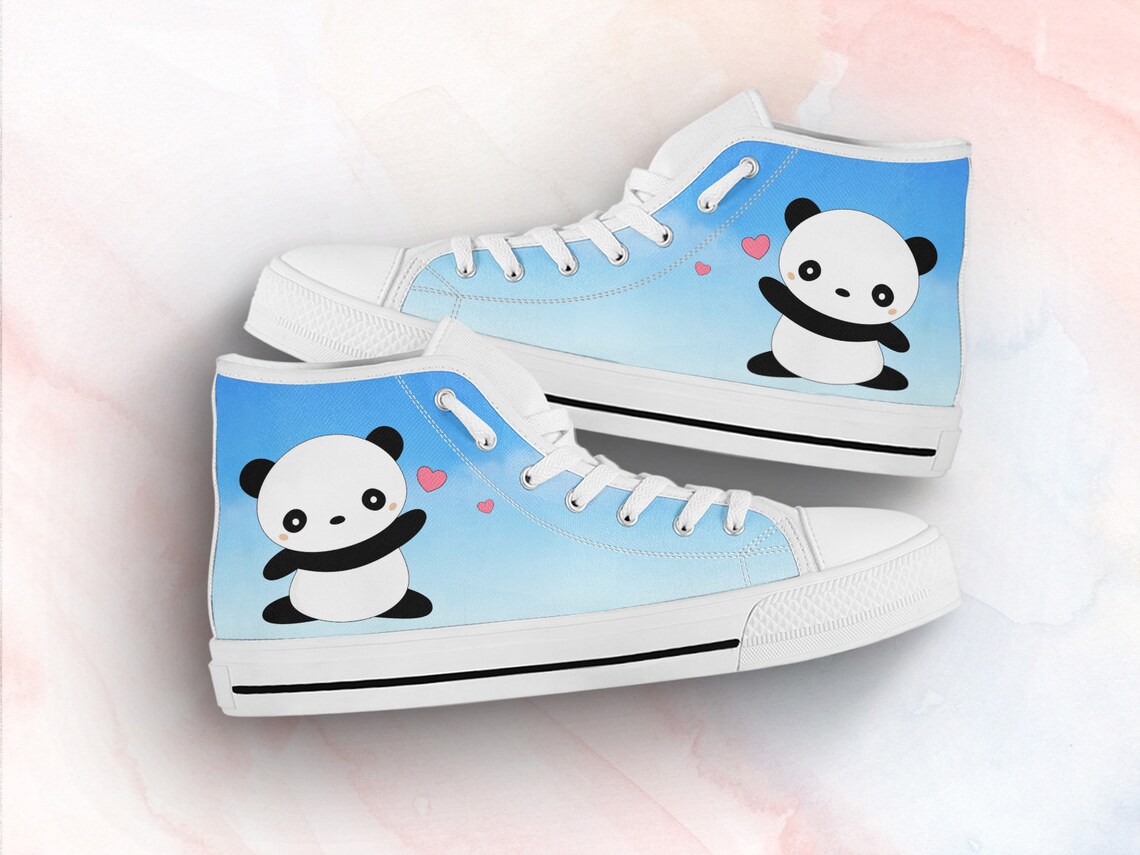 Kawaii Panda Shoes Panda Sneakers Cute Panda Shoes Custom - Etsy