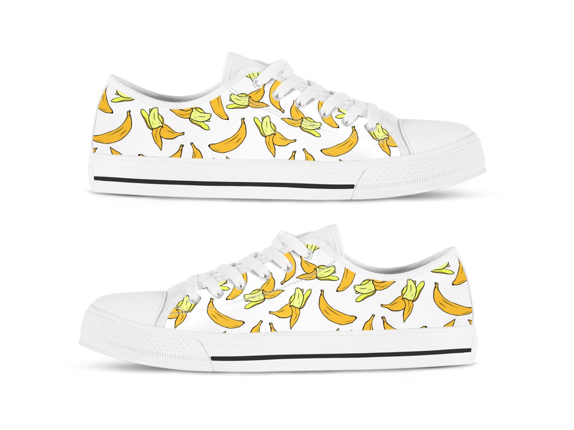 Yellow Banana Shoes Banana Sneakers Cute Shoes Casual Etsy