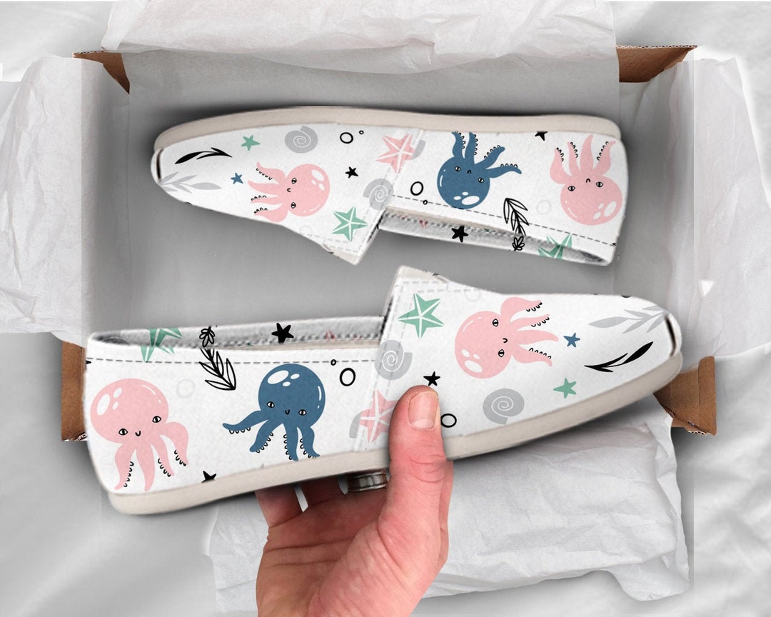 Süße Kraken Schuhe Damen Schuhe Süße Schuhe Canvas Damen Etsy.de