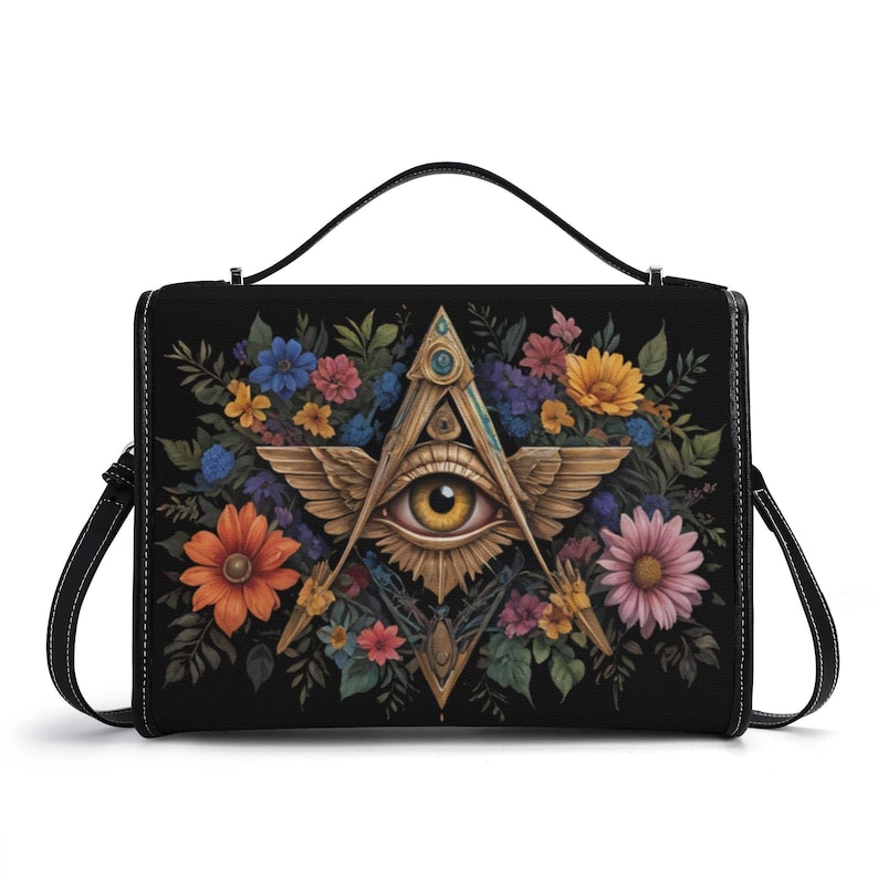 Spiritual Gift Awakening Satchel Bag PU Vegan Leather Satchel Bag