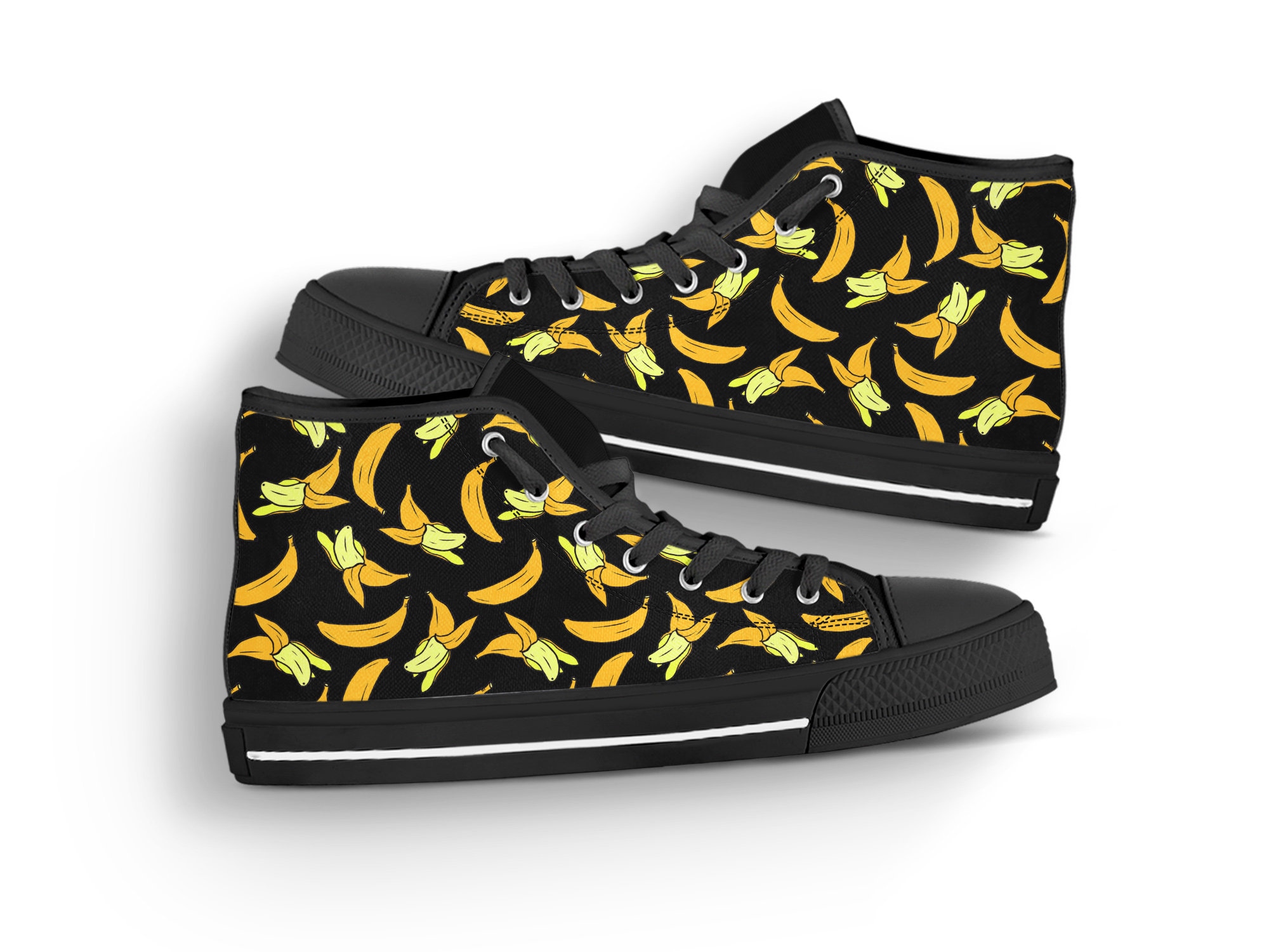 Yellow Banana Shoes Banana Sneakers Cute Shoes Banana Etsy