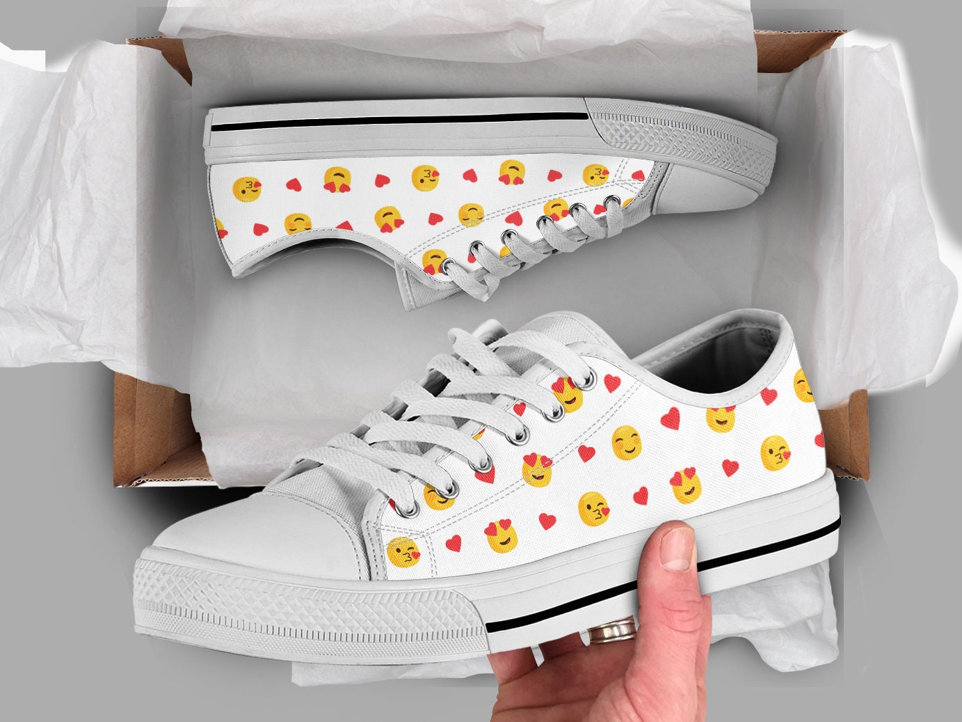 Discover Emoji Love Women's Low Top Sneaker