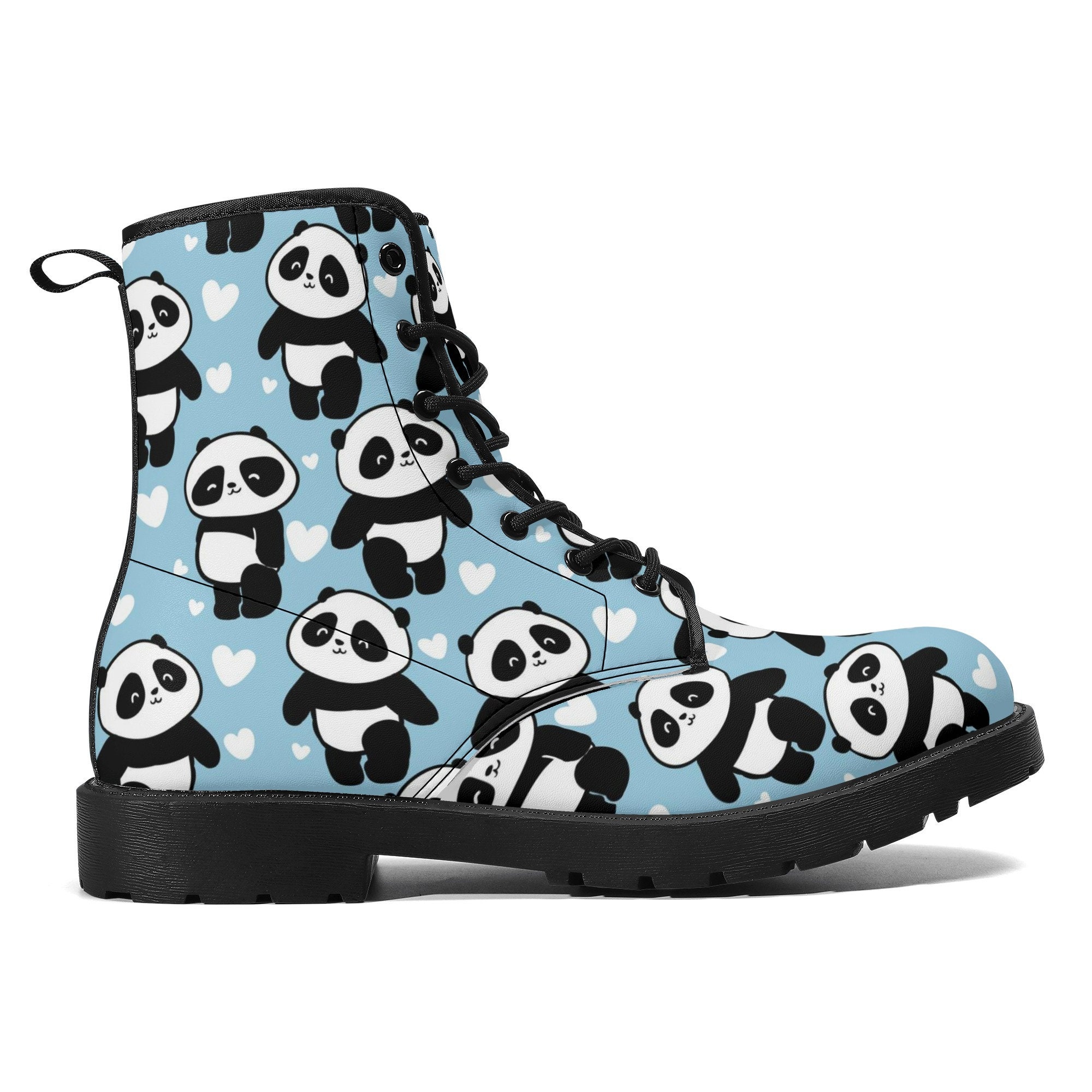 Baby Blue Panda Boot Shoes, Women's Boots, Men's Boots