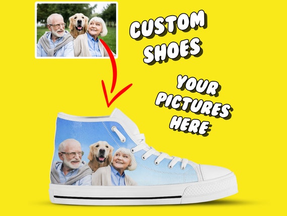 uddybe dvs. marts Custom Picture Shoes Custom Image Sneakers Design Your Own - Etsy