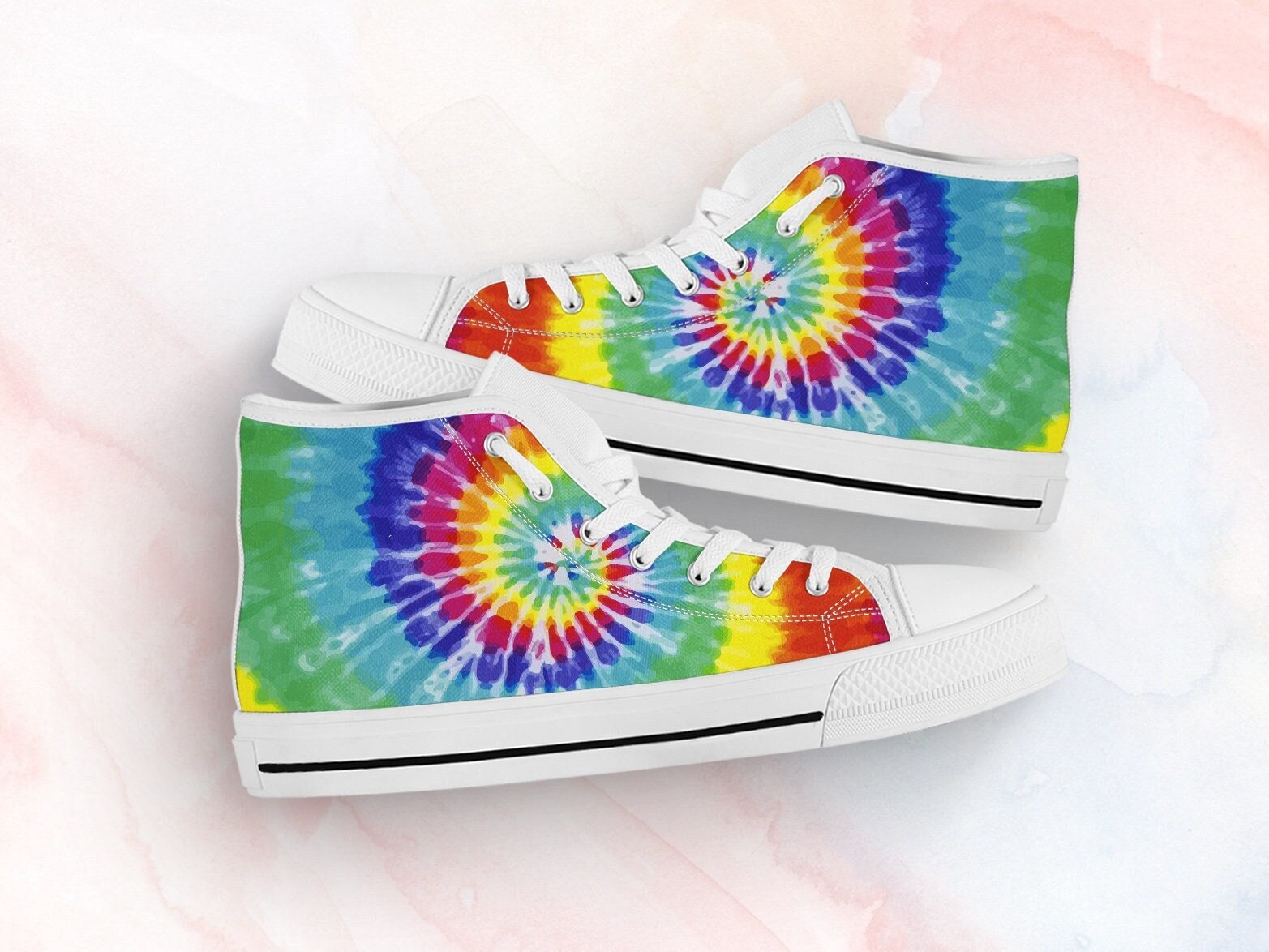 Tie dye athletic shoes best sale