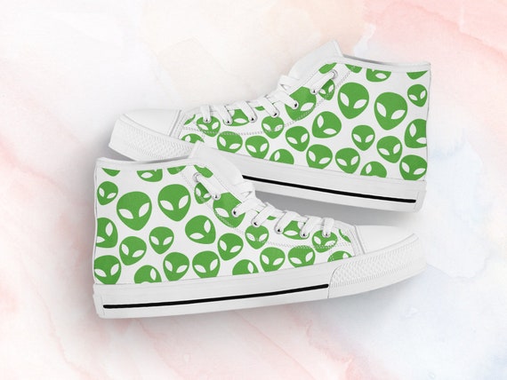 Green Alien Shoes | Alien Sneakers | Harajuku Kawaii Green Alien Shoes | Alien Sneakers | Harajuku Kawaii
