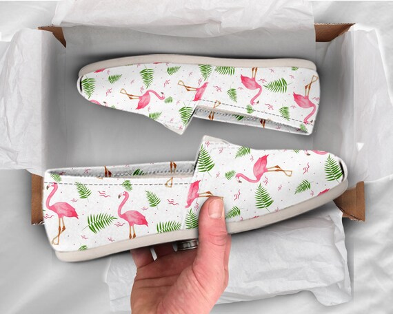 Womens Flamingo Shoes Flamingo Shoes Cute Shoes Canvas Women Shoes Girls Slip Ons Casual Shoes Flamingo Gifts Flamingo Print Etsy Canada