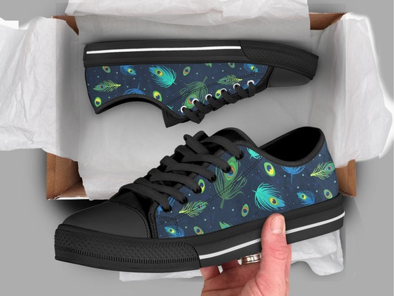 Buy Womens Peacock Shoes Peacock Sneakers Peacock Print Pattern